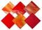 Wissmach 6 Sheet RED/Orange Variety Stained Glass and Mosaic Glass